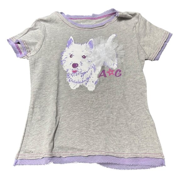 American Girl "Coconut" Dog Graphic Tee Shirt M 10/12 NWOT - Picture 2 of 4